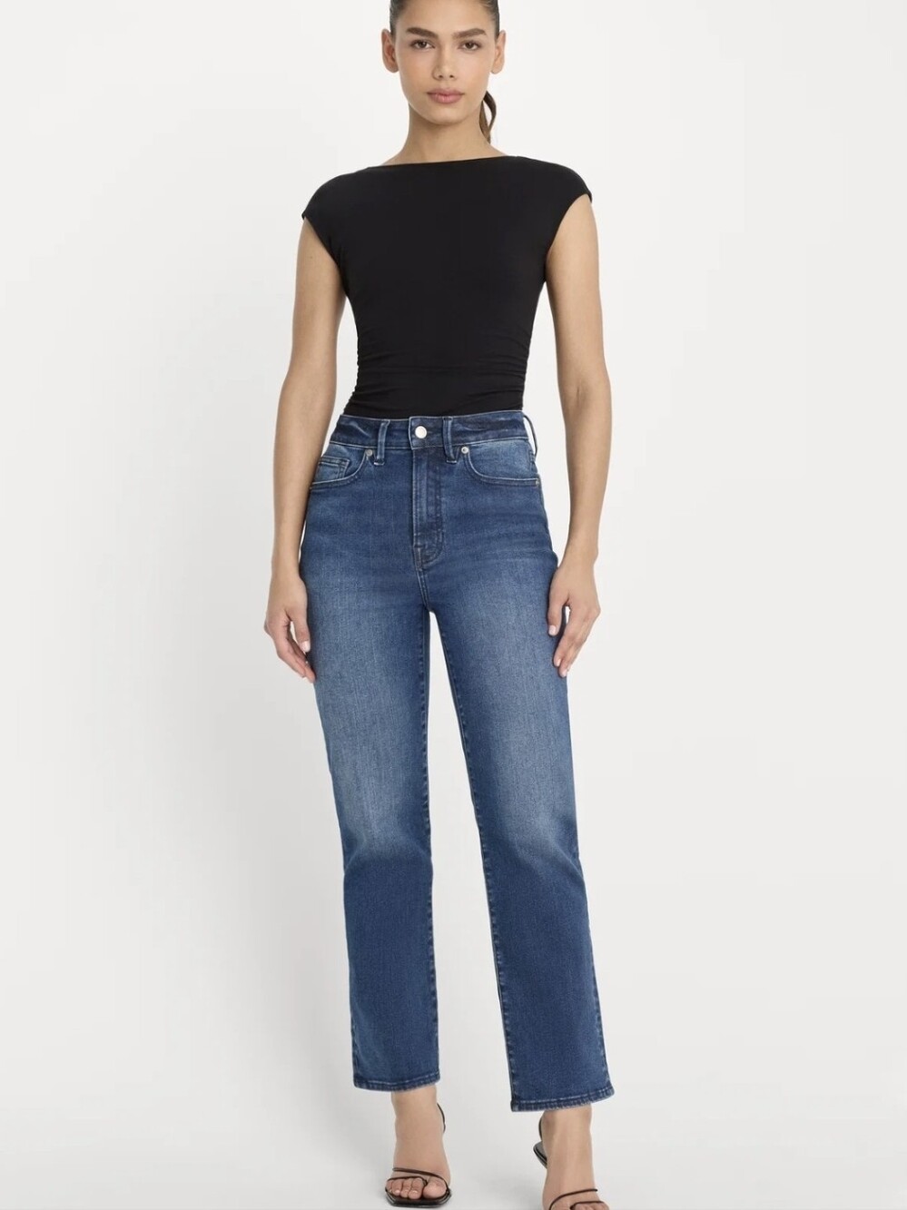 Good American Always Fits Good Legs Straight Jeans